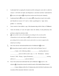 Consent or Relinquishment of Minor for Adoption - Alabama, Page 2