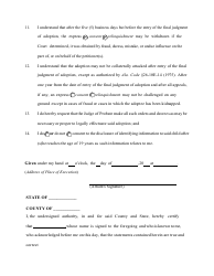 Consent or Relinquishment of Minor for Adoption - Alabama, Page 3