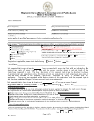 Application for Right-Of-Way Easement - New Mexico