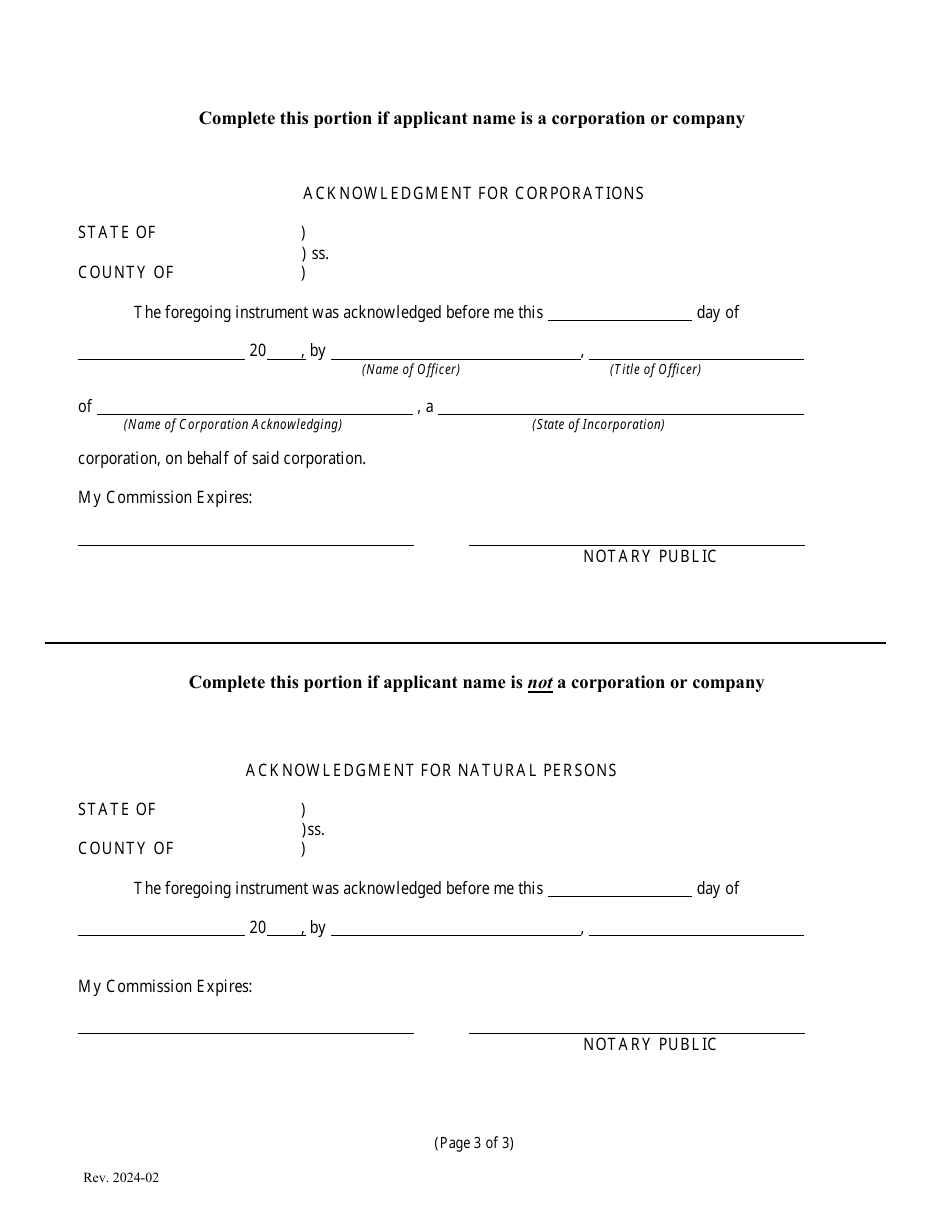 Application for Right-Of-Way Easement - New Mexico, Page 3
