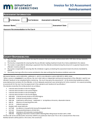 Invoice for so Assessment Reimbursement - Minnesota, Page 2