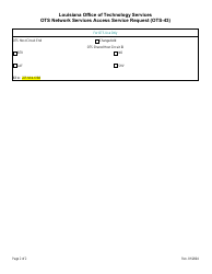 Form OTS-43 Ots Network Services Access Service Request - Louisiana, Page 2