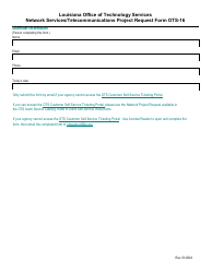 Form OTS-16 Network Services/Telecommunications Project Request Form - Louisiana, Page 6