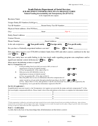 Sub-recipient Information Ffata Request Form - South Dakota