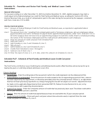 Form RV-F700009 Schedule PL Paid Family and Medical Leave Credit - Tennessee, Page 2