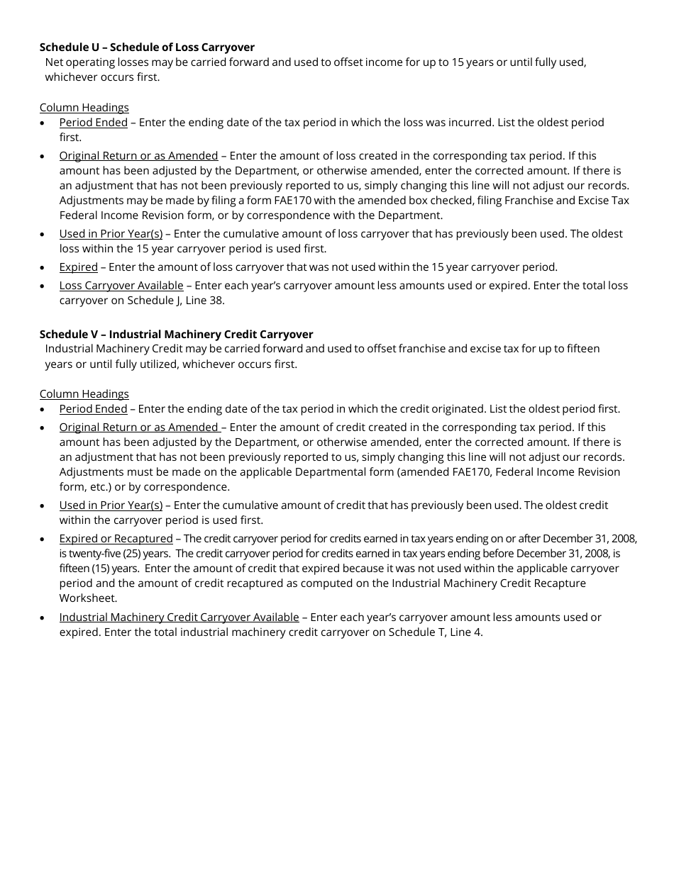 Instructions for Form FAE174, RV-R0012001 Franchise and Excise Financial Institution and Captive Real Estate Investment Trust Tax Return - Tennessee, Page 15