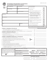Document preview: Form FAE170 (RV-R0011001) Franchise and Excise Tax Return - Tennessee, 2023