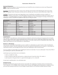 Form BUS428 (RV-R00107) Business Tax Return - Tennessee, Page 5
