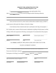 Request for Admisstion Into the Bismarck-Mandan Drug/Dui Court - North Dakota, Page 4