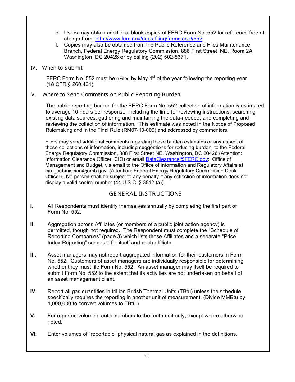 FERC Form 552 Download Fillable PDF or Fill Online Annual Report of ...