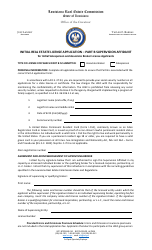 Document preview: Part B Initial Real Estate License Application - Supervision Affidavit - Louisiana
