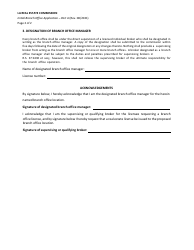 Initial Branch Office License Application - Louisiana, Page 2