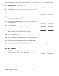 Temporary Maintenance Guidelines Worksheet - New York, Page 4