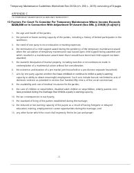 Temporary Maintenance Guidelines Worksheet - New York, Page 7