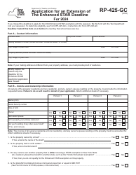 Document preview: Form RP-425-GC Application for an Extension of the Enhanced Star Deadline - New York