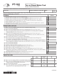 Document preview: Form PT-102 Tax on Diesel Motor Fuel - New York