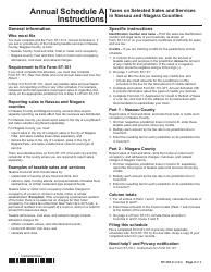 Form ST-101.2 Schedule A Taxes on Selected Sales and Services in Nassau and Niagara Counties - Food and Drink; Hotel/Motel Room Occupancy; Admissions, Club Dues, and Cabaret Charges - Annual - New York, Page 2