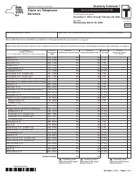 Form ST-100.8 Schedule T Taxes on Telephone Services - 4th Quarter - New York