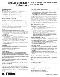 Form ST-101.5 Schedule N Taxes on Selected Sales and Services in New York City Only - Parking, Hotel/Motel Room Occupancy, and Miscellaneous Services - Annual - New York, Page 2