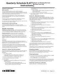 Form ST-100.5-ATT Schedule N-ATT Taxes on Parking Services in New York City - 4th Quarter - New York, Page 2