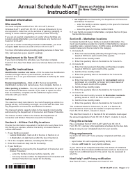 Form ST-101.5-ATT Schedule N-ATT Taxes on Parking Services in New York City - Annual - New York, Page 2