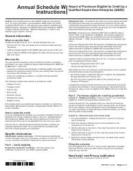 Form ST-101.1 Schedule W Report of Purchases Eligible for Credit by a Qualified Empire Zone Enterprise (Qeze) - Annual - New York, Page 2