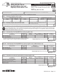 Form ST-101.10 Schedule FR Sales and Use Tax on Qualified Motor Fuel and Highway Diesel Motor Fuel - Annual - New York