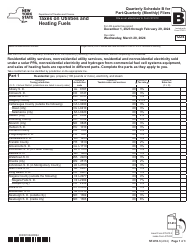 Form ST-810.3 Schedule B Taxes on Utilities and Heating Fuels - 4th Quarter - New York