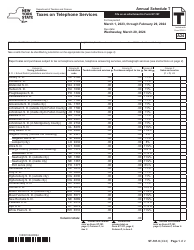 Form ST-101.8 Schedule T Taxes on Telephone Services - Annual - New York