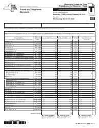 Form ST-810.8 Schedule T Taxes on Telephone Services - 4th Quarter - New York