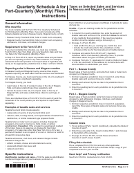 Form ST-810.2 Schedule A Taxes on Selected Sales and Services in Nassau and Niagara Counties - 4th Quarter - New York, Page 2