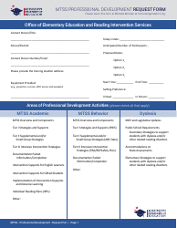 Mississippi Mtss Professional Development Request Form - Fill Out, Sign ...