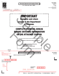 Document preview: Form DR-309636 Terminal Operator Information Return - Sample - Florida, 2024