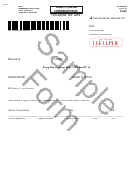 Form DR-309636 Terminal Operator Information Return - Sample - Florida, Page 3