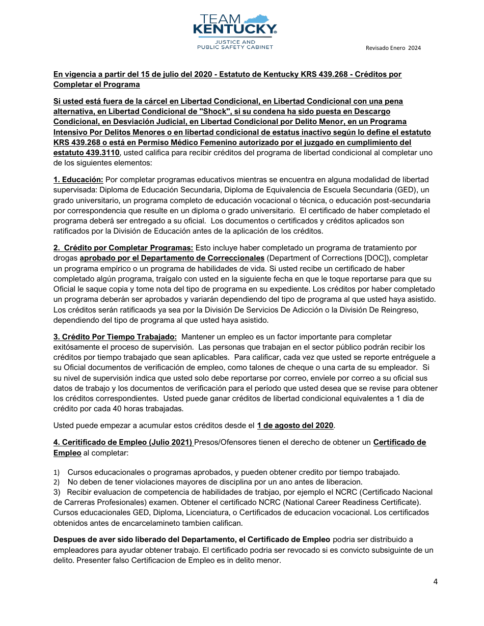Lista De Control Para Clientes / As Nuevos / As - Kentucky (Spanish), Page 4