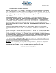 Lista De Control Para Clientes/As Nuevos/As - Kentucky (Spanish), Page 7