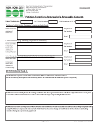 Form RC2 Petition Form for a Renewal of a Revocable Consent - New York City