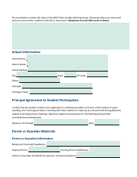 Ethnic Studies Working Group Student Application - Minnesota, Page 3