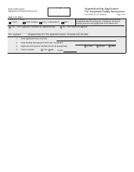 Form 8500-161 Apprenticeship Application for Volunteer Safety Instructors - Wisconsin, Page 2