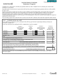 Document preview: Form RC360 Saskatchewan Graduate Retention Program - Canada, 2023