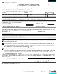 Document preview: Form T183 Information Return for Electronic Filing of an Individual's Income Tax and Benefit Return - Canada