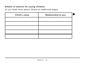 Form 5014-C (NU428) Nunavut Tax - Large Print - Canada, Page 12