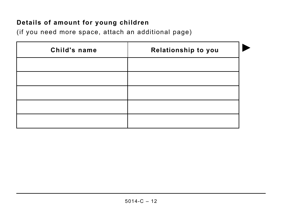 Form 5014-C (NU428) Nunavut Tax - Large Print - Canada, Page 12