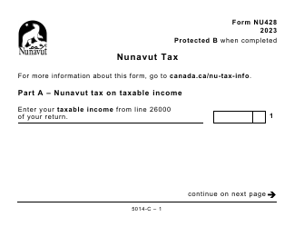 Form 5014-C (NU428) Nunavut Tax - Large Print - Canada