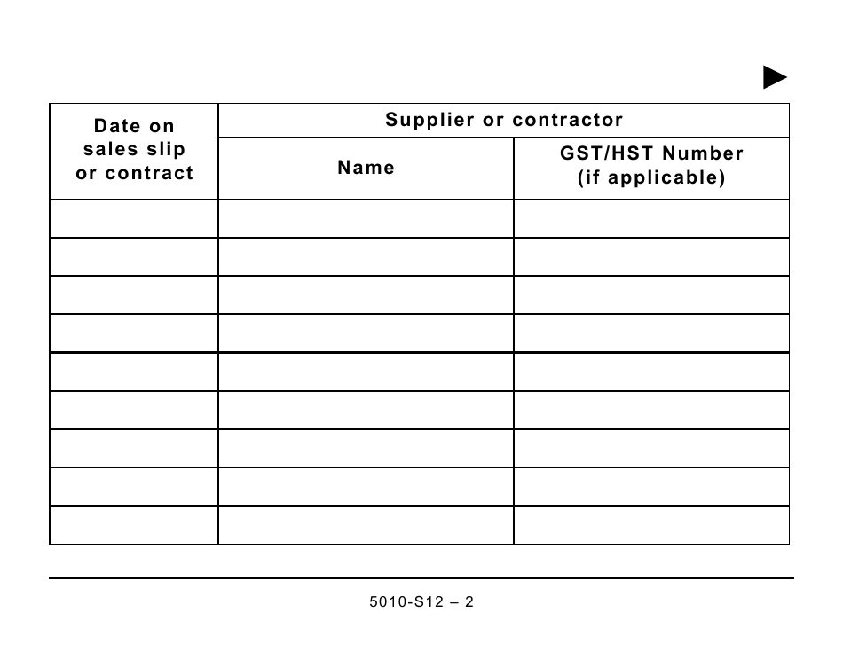 Form 5010-S12 Schedule BC(S12) British Columbia Home Renovation Tax Credit for Seniors and Persons With Disabilities - Large Print - Canada, Page 2