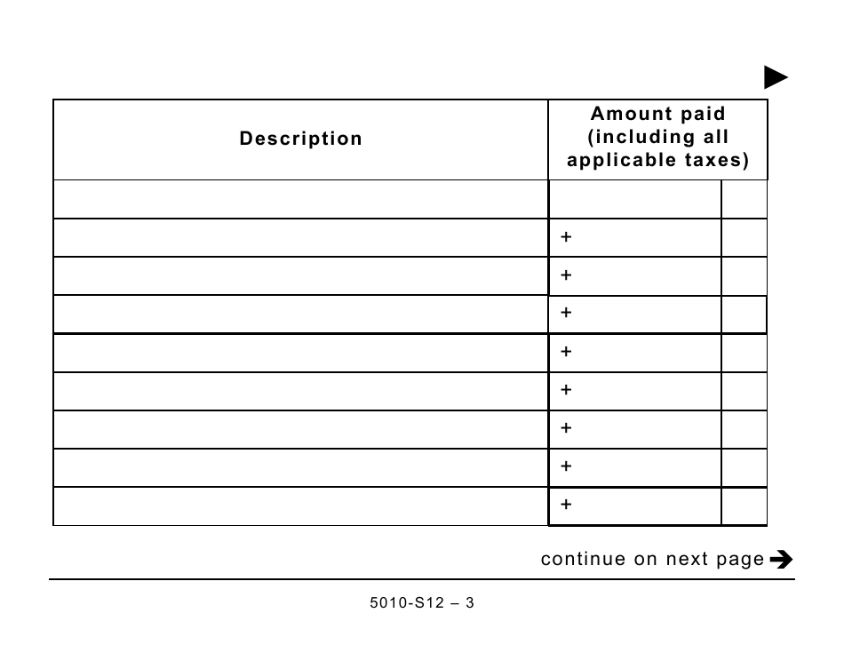 Form 5010-S12 Schedule BC(S12) British Columbia Home Renovation Tax Credit for Seniors and Persons With Disabilities - Large Print - Canada, Page 3