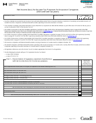 Form T2 Schedule 150 Net Income (Loss) for Income Tax Purposes for Insurance Companies (2023 and Later Tax Years) - Canada