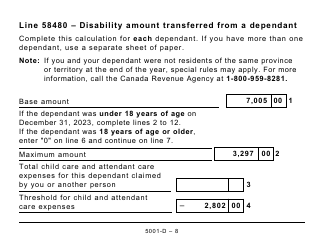 Form 5001-D Worksheet NL428 Newfoundland and Labrador - Large Print - Canada, Page 8