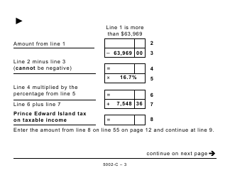 Form 5002-C (PE428) Prince Edward Island Tax and Credits - Large Print - Canada, Page 3