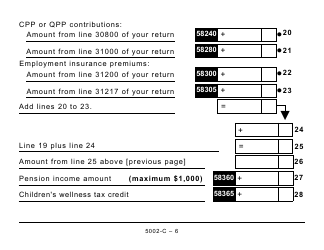 Form 5002-C (PE428) Prince Edward Island Tax and Credits - Large Print - Canada, Page 6